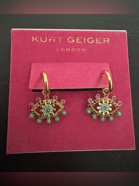 Kurt Geiger Evil Eye Huggie Earrings